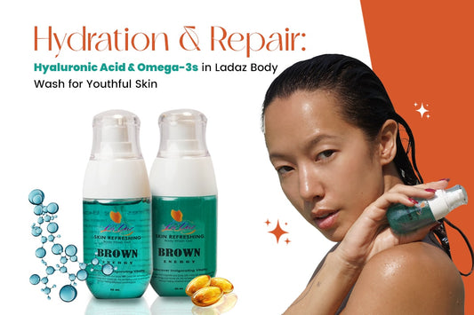 Hydration & Repair: Hyaluronic Acid & Omega-3s in Ladaz Body Wash for Youthful Skin
